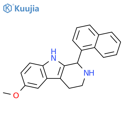 1H-Pyrido[3,4-b]indole, 2,3,4,9-tetrahydro-6-methoxy-1-(1-naphthalenyl)- structure