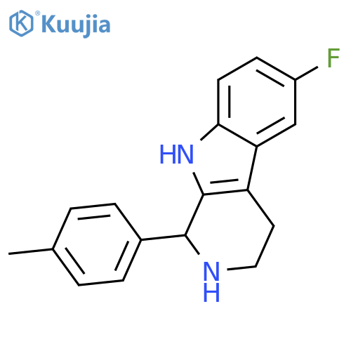 1H-Pyrido[3,4-b]indole, 6-fluoro-2,3,4,9-tetrahydro-1-(4-methylphenyl)- structure