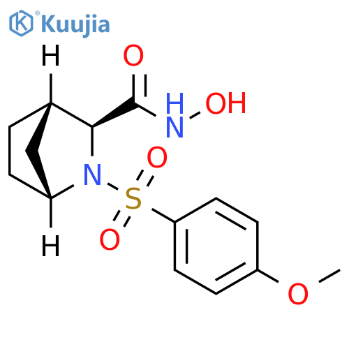 2-Azabicyclo[2.2.1]heptane-3-carboxamide,N-hydroxy-2-[(4-methoxyphenyl)sulfonyl]-, (1R,3S,4S)- structure