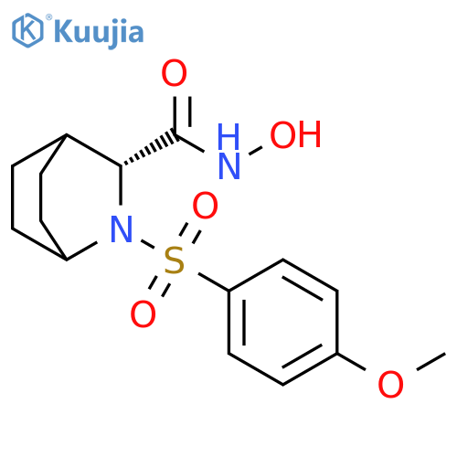 2-Azabicyclo[2.2.2]octane-3-carboxamide,N-hydroxy-2-[(4-methoxyphenyl)sulfonyl]-, (3R)- structure