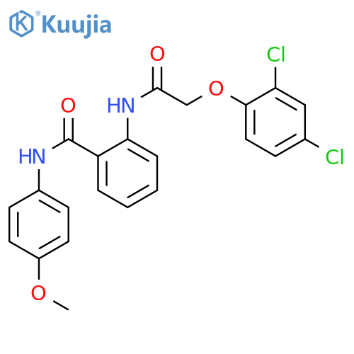 2-(2-(2,4-dichlorophenoxy)acetamido)-N-(4-methoxyphenyl)benzamide structure