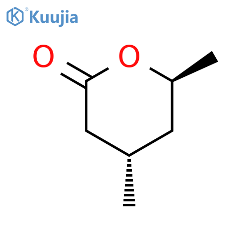 2H-Pyran-2-one, tetrahydro-4,6-dimethyl-, trans-(±)- structure