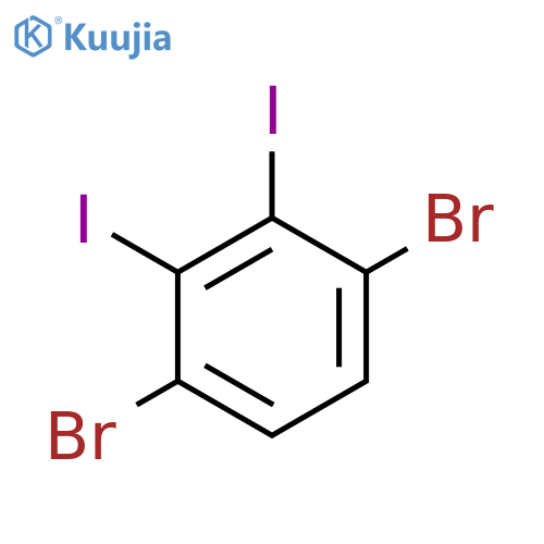 Benzene, 1,4-dibromo-2,3-diiodo- structure