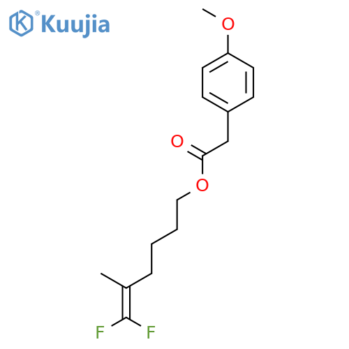 BENZENEACETIC ACID, 4-METHOXY-, 6,6-DIFLUORO-5-METHYL-5-HEXENYL ESTER structure
