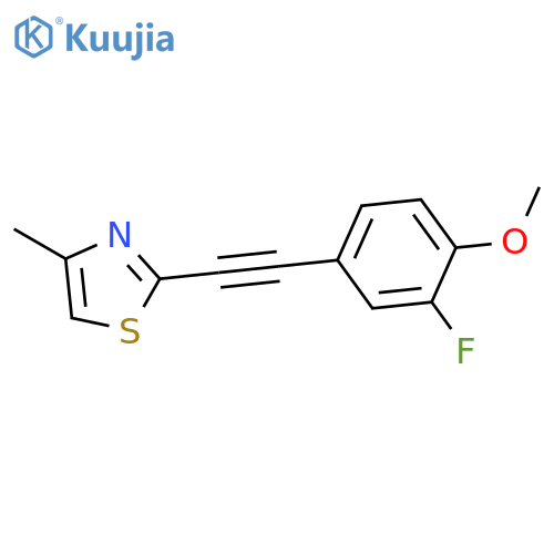 THIAZOLE, 2-[(3-FLUORO-4-METHOXYPHENYL)ETHYNYL]-4-METHYL- structure
