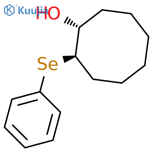Cyclooctanol, 2-(phenylseleno)-, (1R,2R)-rel- structure