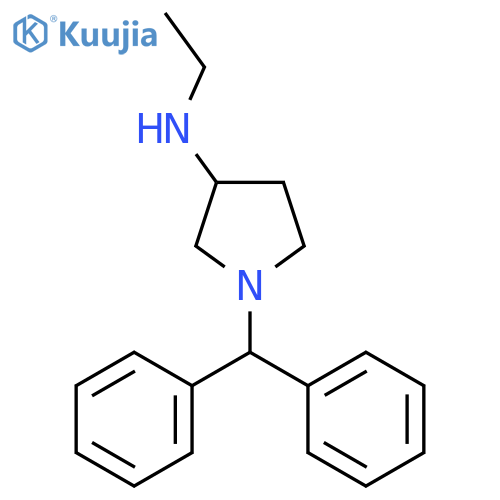 (3R)-1-(diphenylmethyl)-N-ethylpyrrolidin-3-amine structure