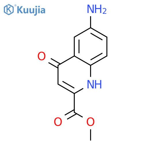 Methyl 6-amino-4-oxo-1,4-dihydroquinoline-2-carboxylate structure
