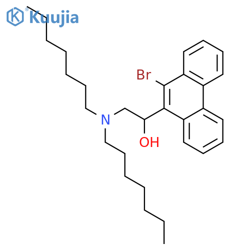 9-Phenanthrenemethanol,10-bromo-a-[(diheptylamino)methyl]- structure