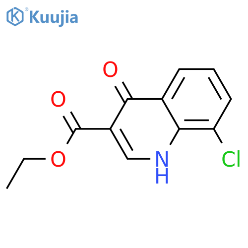 8-Chloro-4-oxo-1,4-dihydro-quinoline-3-carboxylic acid ethyl ester structure