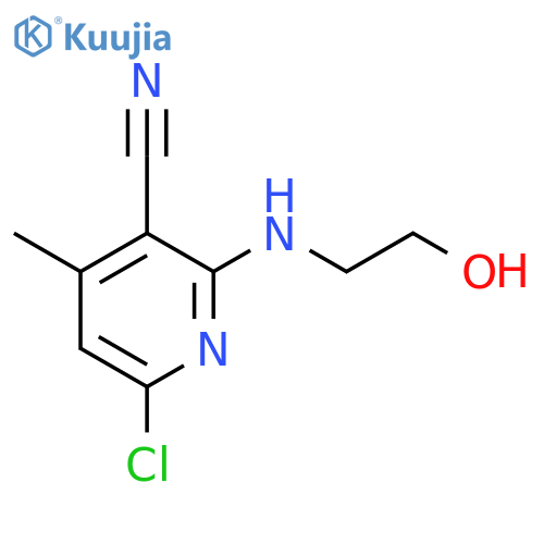 3-Pyridinecarbonitrile, 6-chloro-2-[(2-hydroxyethyl)amino]-4-methyl- structure