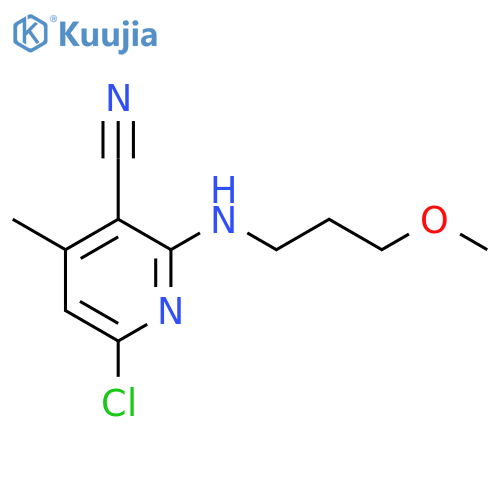 3-Pyridinecarbonitrile, 6-chloro-2-[(3-methoxypropyl)amino]-4-methyl- structure