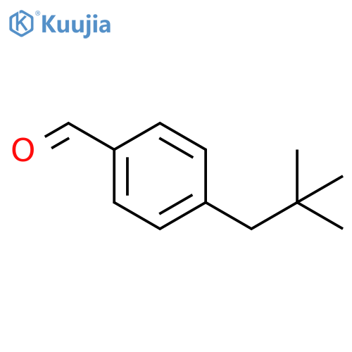 Benzaldehyde, 4-(2,2-dimethylpropyl)- structure