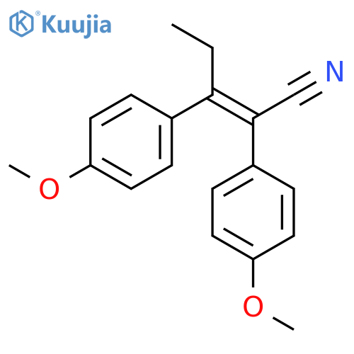 (2e)-2,3-bis(4-methoxyphenyl)-2-pentenenitrile structure
