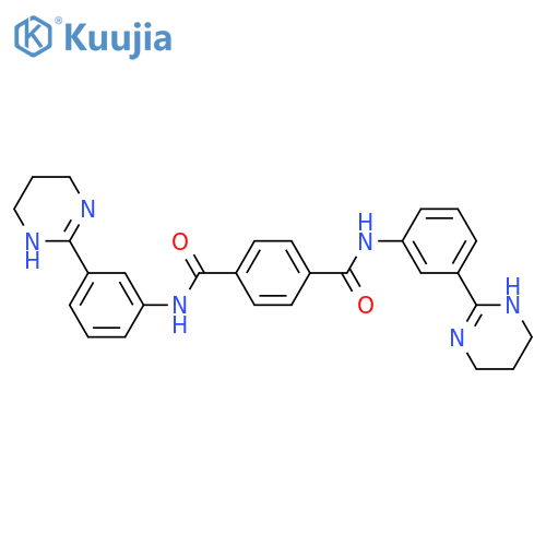 4-n,4-n-bis[3-(1,4,5,6-tetrahydropyrimidin-2-yl)phenyl]benzene-1,4-dicarboxamide structure
