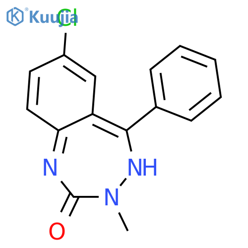 7-chloro-3-methyl-5-phenyl-3,4-dihydro-2H-1,3,4-benzotriazepin-2-one structure