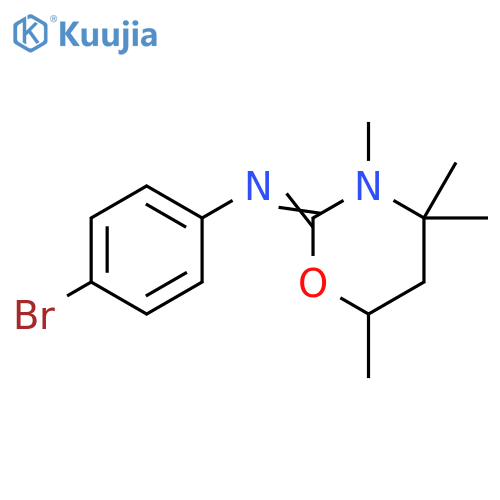 Benzenamine,4-bromo-N-(tetrahydro-3,4,4,6-tetramethyl-2H-1,3-oxazin-2-ylidene)- structure