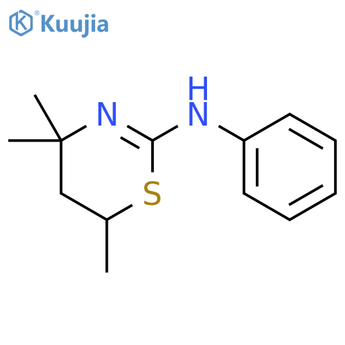 4H-1,3-Thiazin-2-amine, 5,6-dihydro-4,4,6-trimethyl-N-phenyl- structure