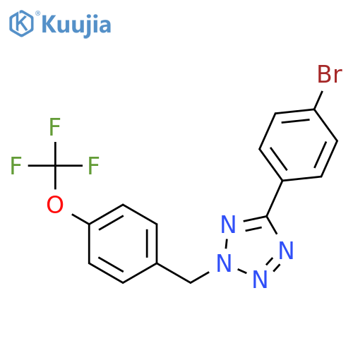 2H-TETRAZOLE, 5-(4-BROMOPHENYL)-2-[[4-(TRIFLUOROMETHOXY)PHENYL]METHYL]- structure