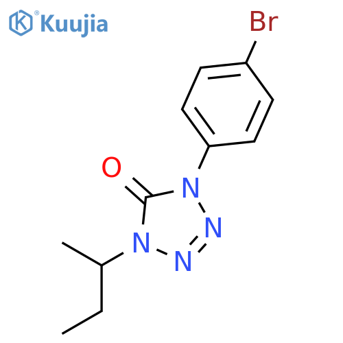 5H-Tetrazol-5-one, 1-(4-bromophenyl)-1,4-dihydro-4-(1-methylpropyl)- structure