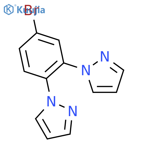 1H-PYRAZOLE, 1,1'-(4-BROMO-1,2-PHENYLENE)BIS- structure