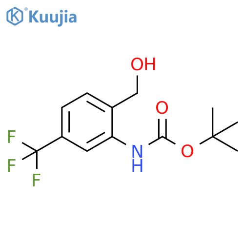 tert-butyl N-2-(hydroxymethyl)-5-(trifluoromethyl)phenylcarbamate structure