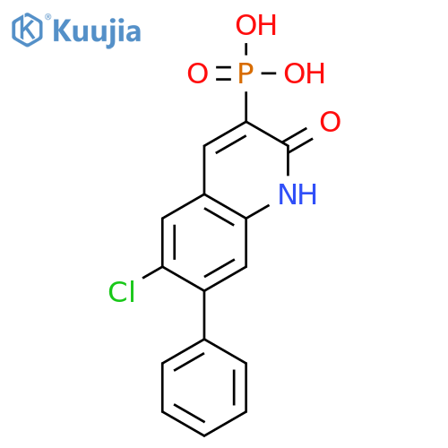 PHOSPHONIC ACID, (6-CHLORO-1,2-DIHYDRO-2-OXO-7-PHENYL-3-QUINOLINYL)- structure