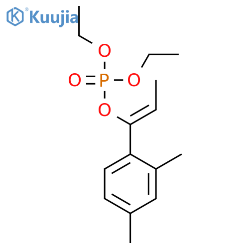 Phosphoric acid, (1Z)-1-(2,4-dimethylphenyl)-1-propenyl diethyl ester structure