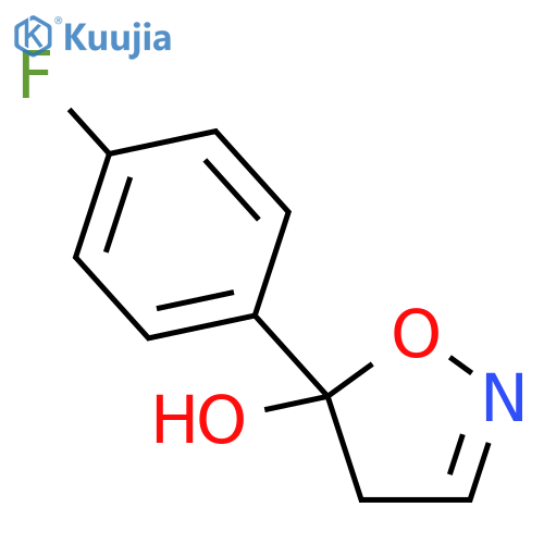 5-Isoxazolol, 5-(4-fluorophenyl)-4,5-dihydro- structure