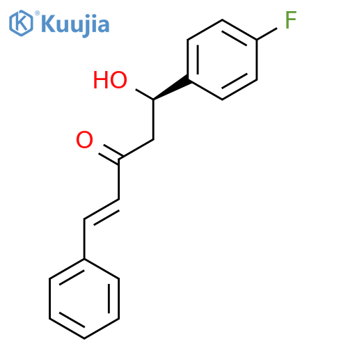 1-PENTEN-3-ONE, 5-(4-FLUOROPHENYL)-5-HYDROXY-1-PHENYL-, (1E,5R)- structure