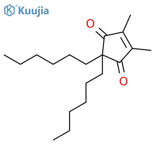 4-Cyclopentene-1,3-dione, 2,2-dihexyl-4,5-dimethyl- structure
