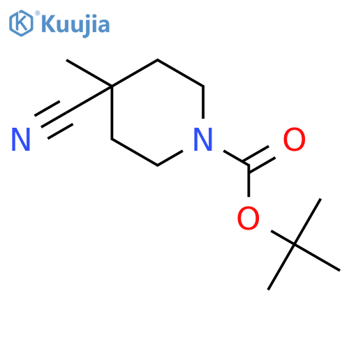 tert-Butyl 4-cyano-4-methylpiperidine-1-carboxylate structure