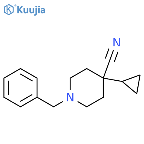 4-PIPERIDINECARBONITRILE, 4-CYCLOPROPYL-1-(PHENYLMETHYL)- structure