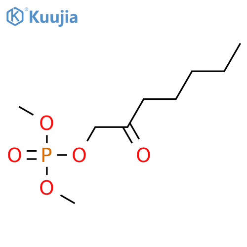 Phosphoric acid, dimethyl 2-oxoheptyl ester structure