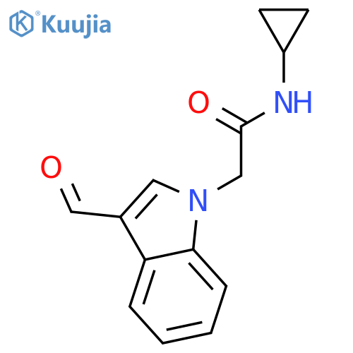 N-Cyclopropyl-2-(3-formyl-1H-indol-1-yl)acetamide structure