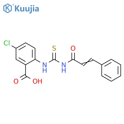 5-Chloro-2-[[[(1-oxo-3-phenyl-2-propenyl)amino]thioxomethyl ]amino]-benzoic acid structure