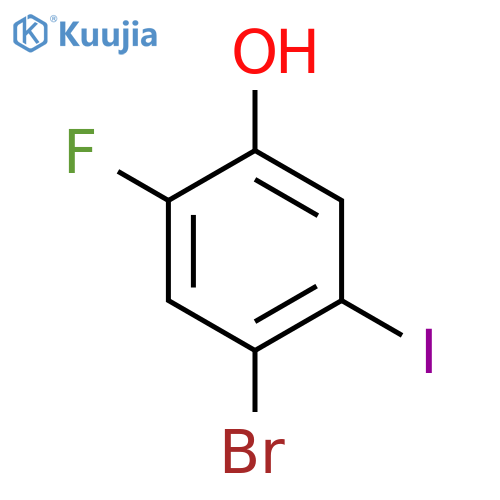 4-Bromo-2-fluoro-5-iodophenol structure
