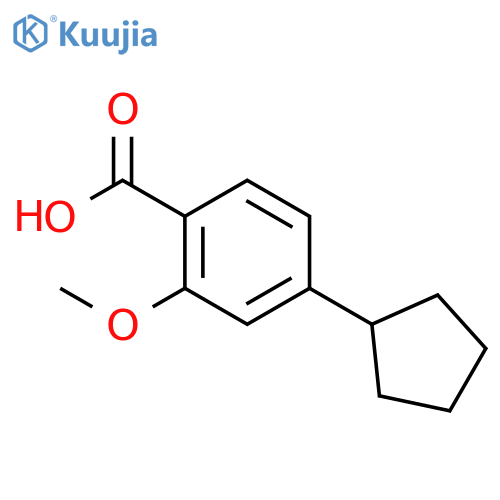 BENZOIC ACID, 4-CYCLOPENTYL-2-METHOXY- structure