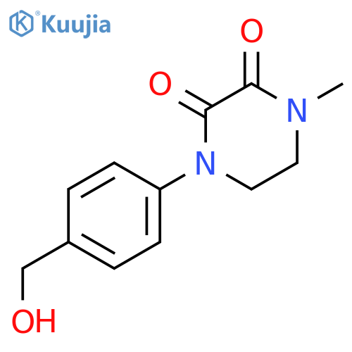 2,3-PIPERAZINEDIONE, 1-[4-(HYDROXYMETHYL)PHENYL]-4-METHYL- structure