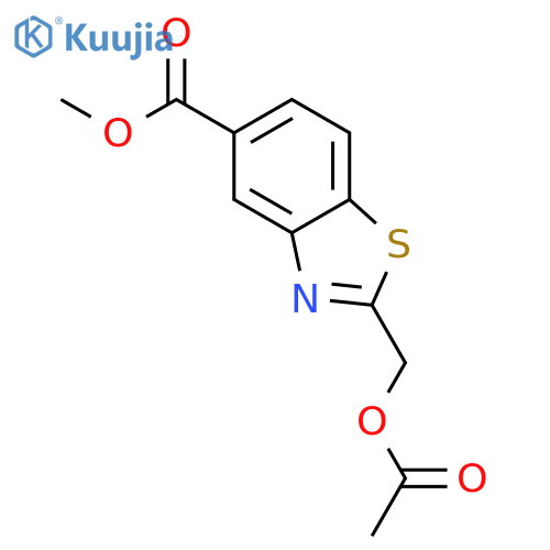 5-BENZOTHIAZOLECARBOXYLIC ACID, 2-[(ACETYLOXY)METHYL]-, METHYL ESTER structure