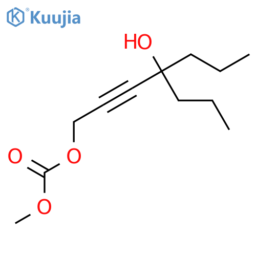 Carbonic acid, 4-hydroxy-4-propyl-2-heptynyl methyl ester structure