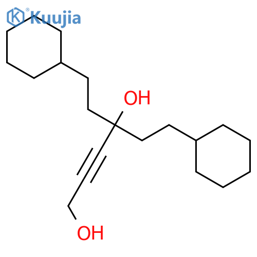 2-Hexyne-1,4-diol, 6-cyclohexyl-4-(2-cyclohexylethyl)- structure