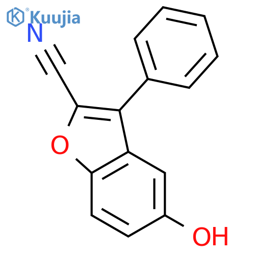 5-Hydroxy-3-phenylbenzofuran-2-carbonitrile structure