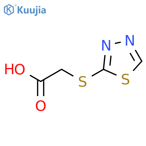 2-(1,3,4-thiadiazol-2-ylsulfanyl)acetic acid structure