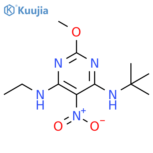 4,6-Pyrimidinediamine,N-(1,1-dimethylethyl)-N'-ethyl-2-methoxy-5-nitro- structure