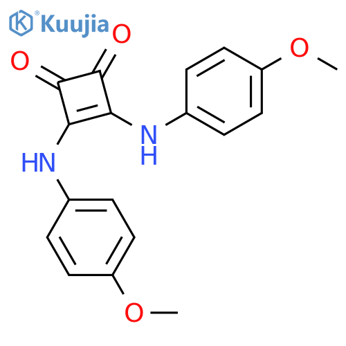 3-Cyclobutene-1,2-dione, 3,4-bis[(4-methoxyphenyl)amino]- structure