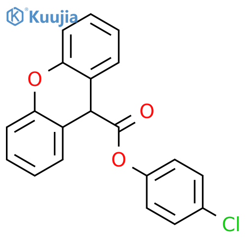 4-chlorophenyl 9H-xanthene-9-carboxylate structure