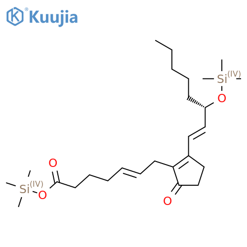 Trimethylsilyl (E)-7-[5-oxo-2-[(E,3S)-3-trimethylsilyloxyoct-1-enyl]cyclopenten-1-yl]hept-5-enoate structure