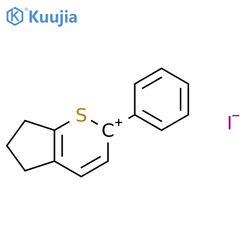5H-CYCLOPENTA[B]THIOPYRYLIUM, 6,7-DIHYDRO-2-PHENYL-, IODIDE structure