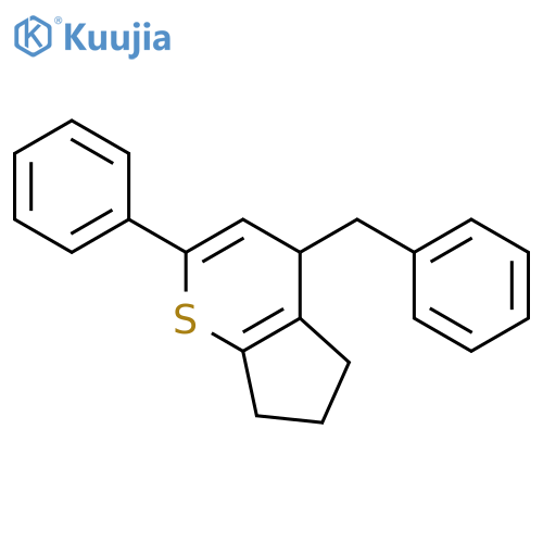Cyclopenta[b]thiopyran, 4,5,6,7-tetrahydro-2-phenyl-4-(phenylmethyl)- structure